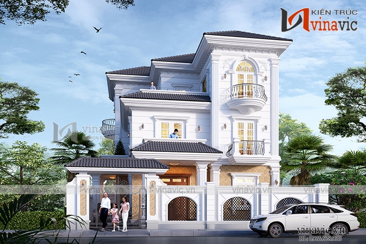 Biệt thự 3 tầng 6 phòng ngủ 150m2