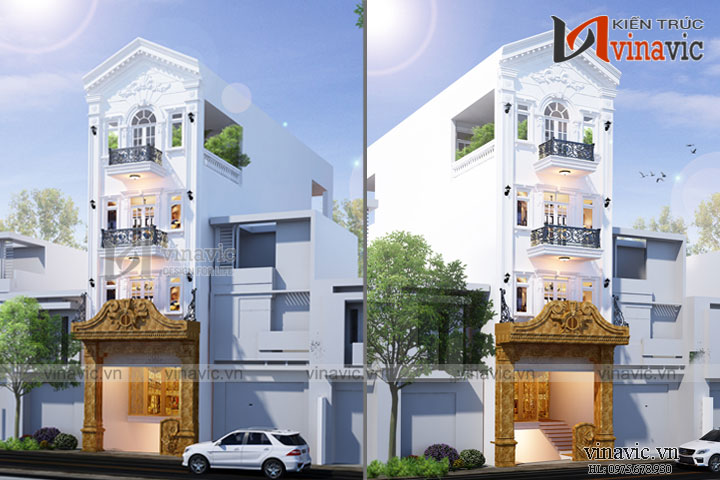 Mẫu bậc tam cấp dốc gọn nhỏ