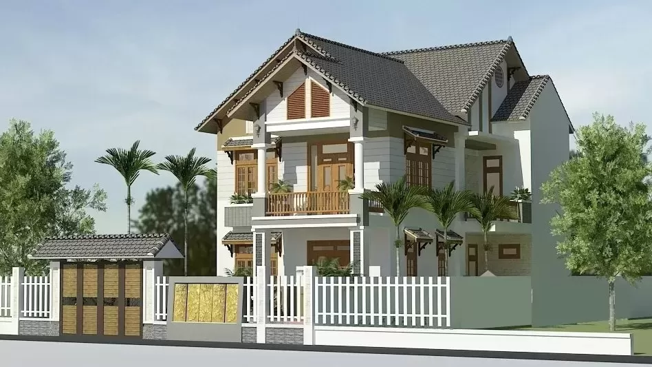 Mẫu nhà hiện đại có sân vườn