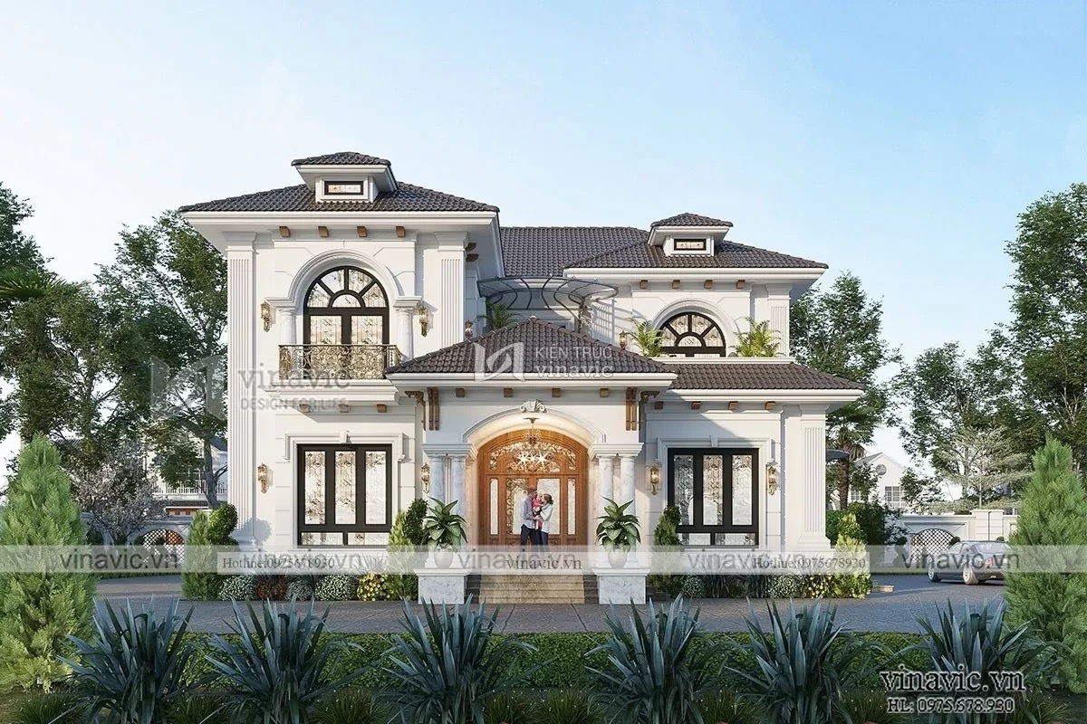 Mẫu nhà vườn 2 tầng diện tích 160m2