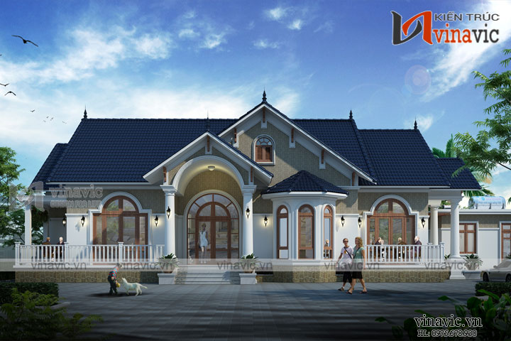 Mẫu thiết kế nhà cấp 4 ngang 8m dài 20m công năng 4 phòng ngủ thoải mái