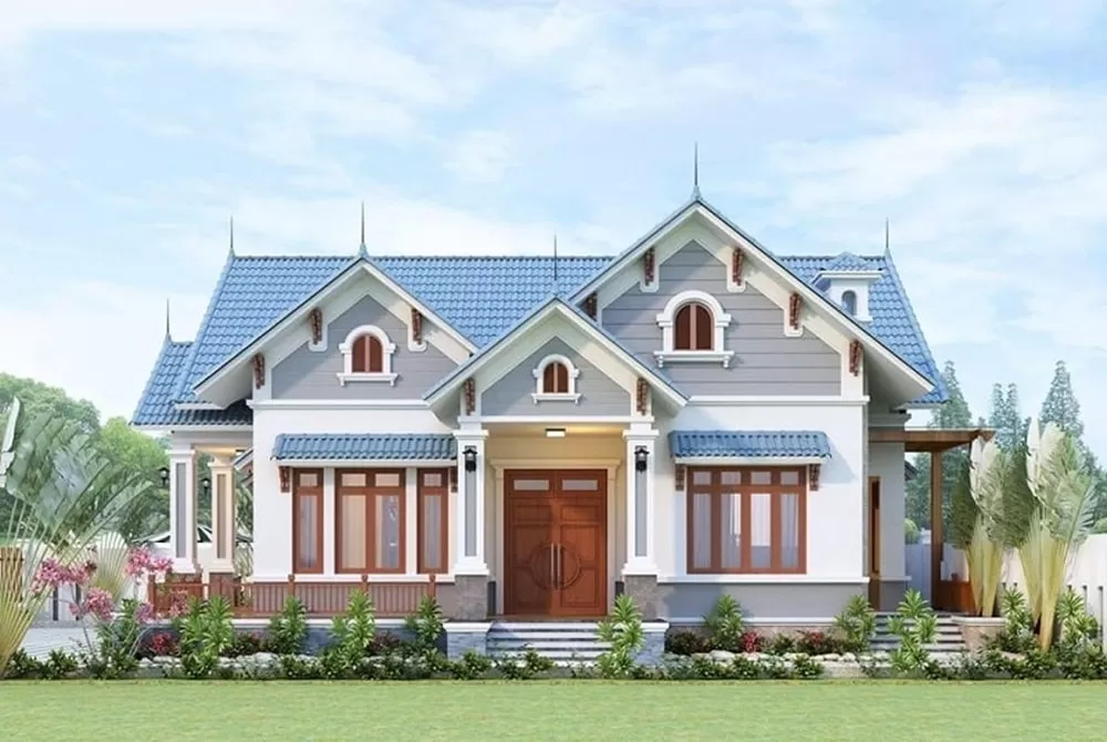 Thiết kế nhà vườn có sân vườn giúp gia chủ tận dụng tối đa công năng sử dụng của ngôi nhà
