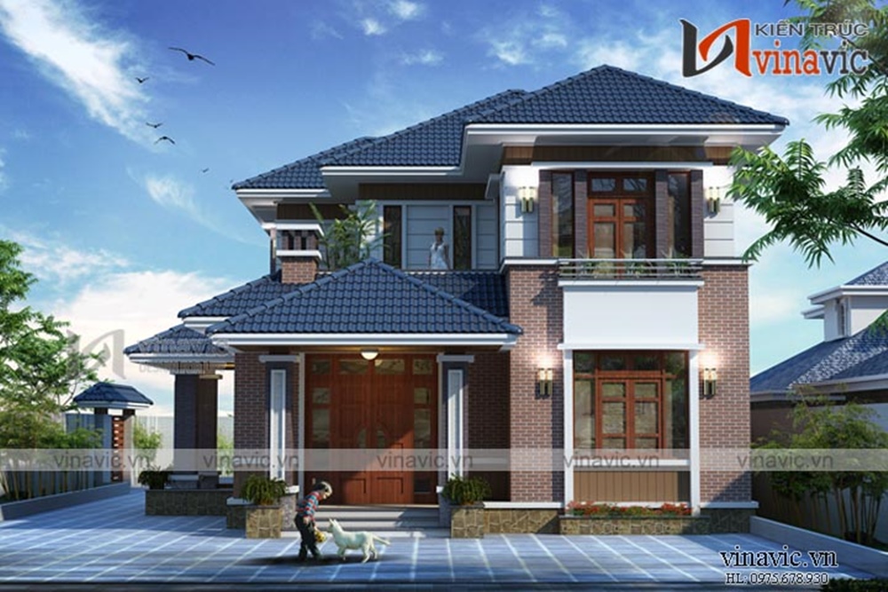 Mẫu biệt thự 2 tầng đep