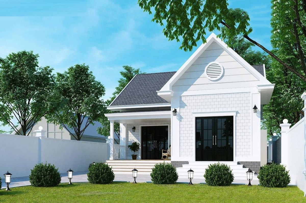 Nhà 1 tầng chữ L 100m2 2 phòng ngủ