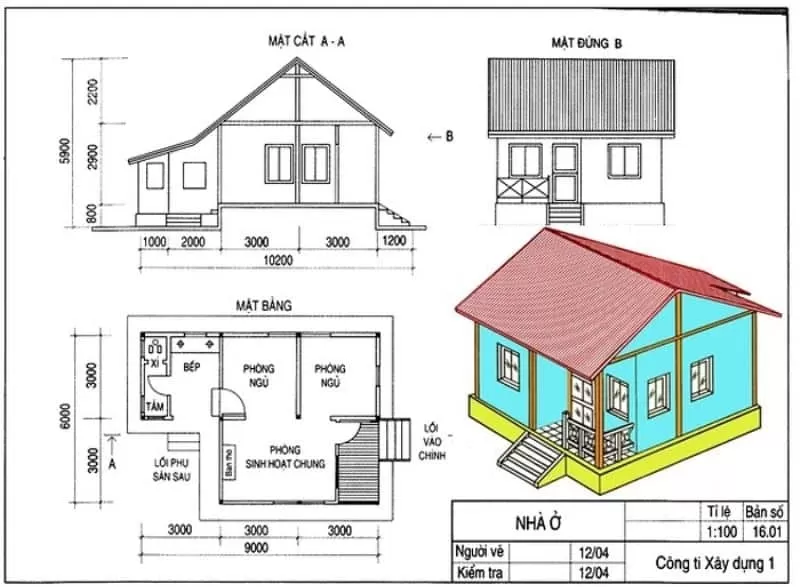 Công trình nhà mặt tiền 8mx13 muốn đẹp phải xây chính xác theo từng milimet trên bản vẽ