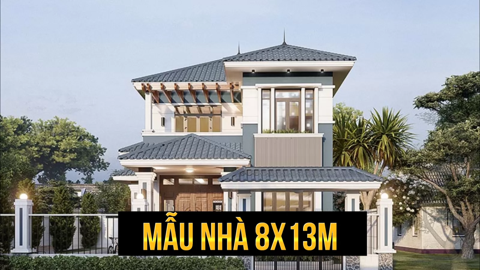 Nhà 8x13m kèm bản vẽ đầy đủ nhất 2023