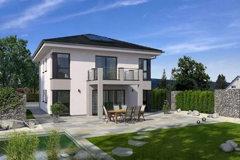 Mẫu biệt thự vườn mặt tiền 10m mái nhật có 4 phòng ngủ