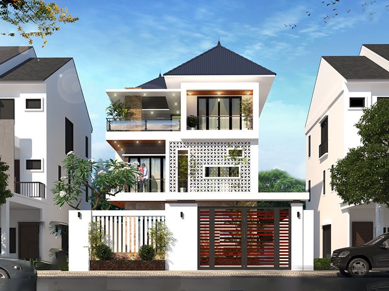 Nhà vuông mái thái 80m2 thiết kế không rườm rà nhưng vẫn đẹp ấn tượng