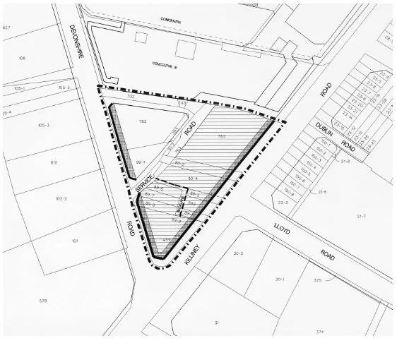 Kế hoạch khối thể hiện quy ước mô tả đường ranh địa điểm xây nhà