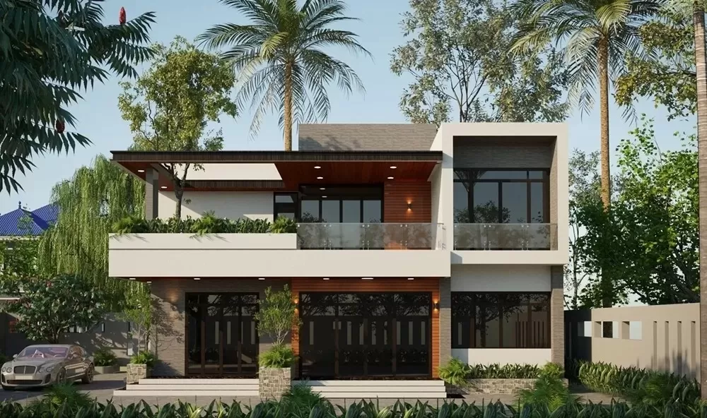 Mẫu nhà vườn phong cách hiện đại