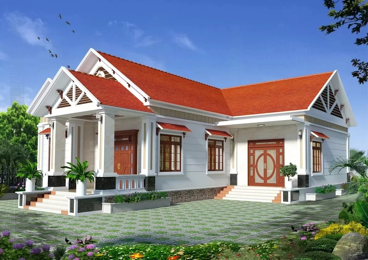 Thiết kế nhà ngang 7m dài 17m mái thái