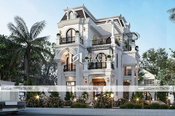 Ý tưởng thiết kế biệt thự tân cổ điển 3 tầng