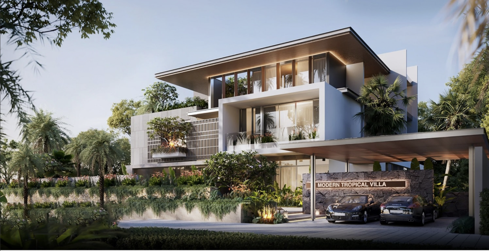 Khuôn viên sân thượng ngang gần với sàn 1 tầng giúp chủ nhà có thể trồng một vườn rau hữu cơ mà không sợ dột thấm, tràn nước