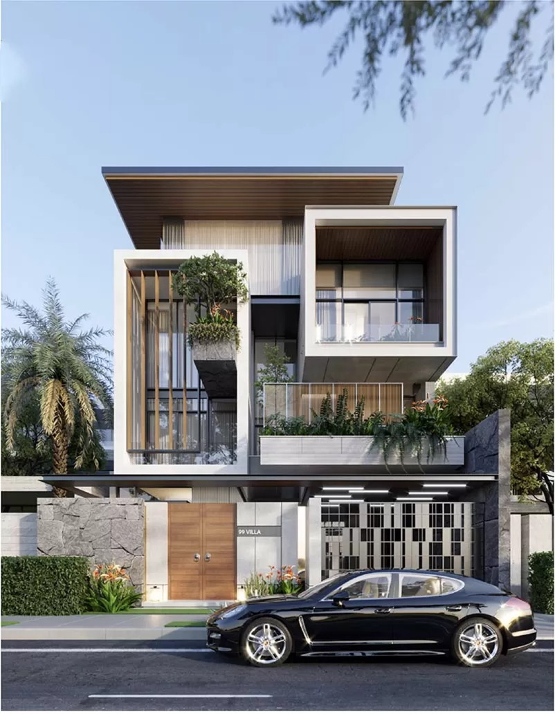 Dấu ấn khác biệt nằm ở những khối hình học phi đối xứng