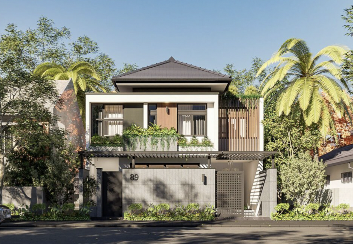 Cảnh quan vườn ngay thềm nhà đem lại không gian sống tươi mát, thông thoáng