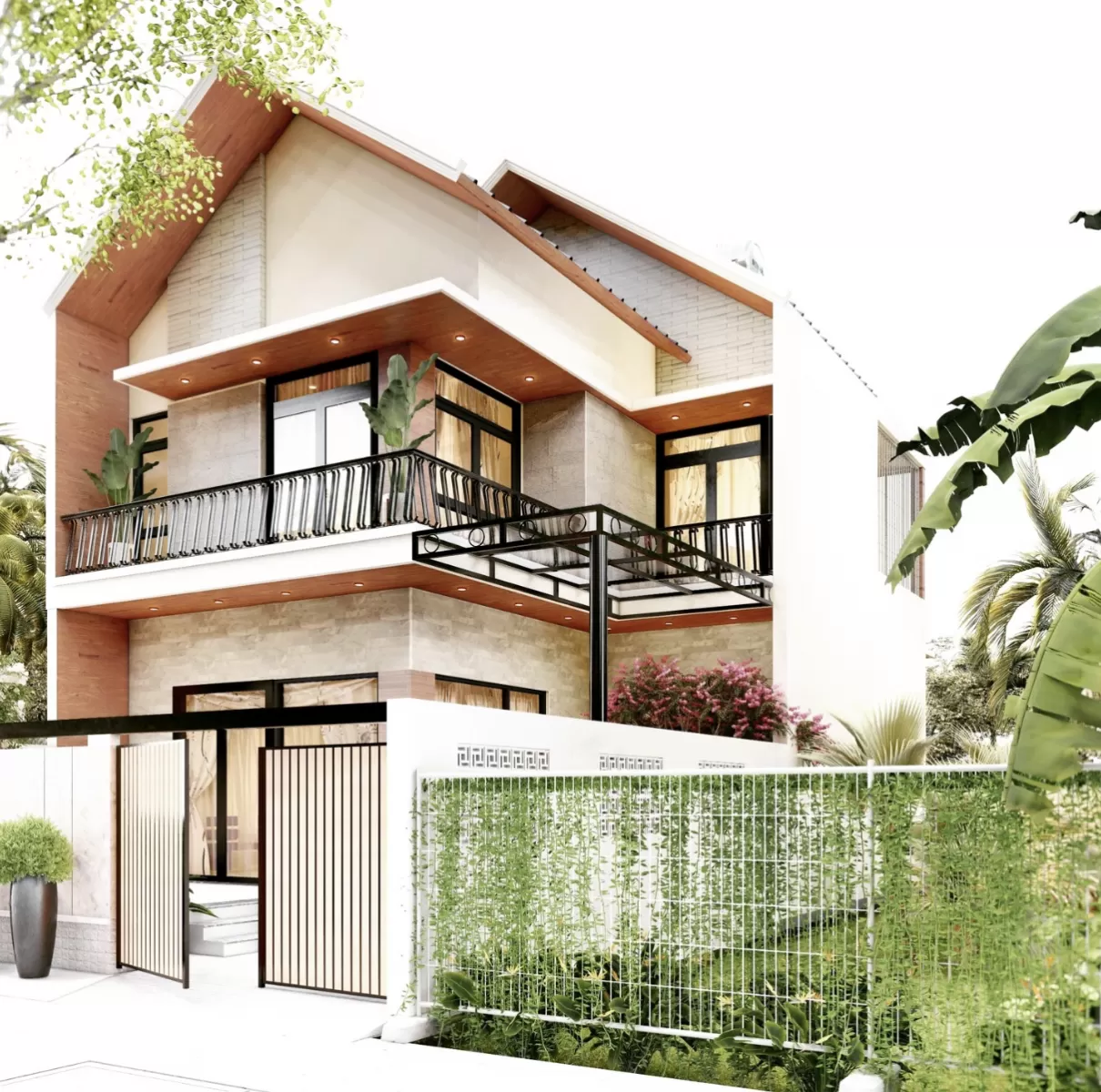 Ngôi nhà tuy đơn giản nhưng ấn tượng bởi nét hiện đại