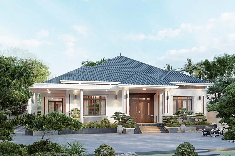 Mẫu nhà phù hợp với những gia chủ yêu thích cuộc sống thanh bình, kết nối với thiên nhiên