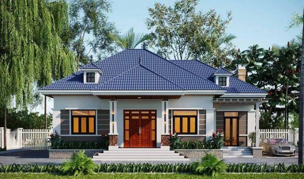 Kiểu dáng và vật liệu làm mái giúp căn nhà trở nên mát mẻ và đẹp mắt