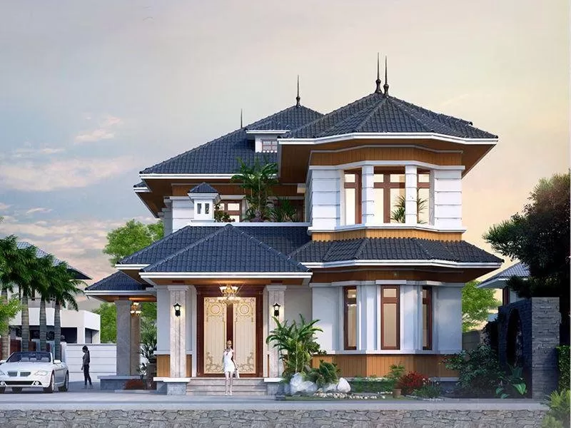 Thiết kế căn nhà mái Nhật 3 phòng ngủ