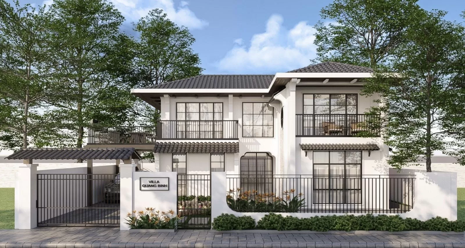 Căn biệt thự ngụ tại khu đô thị mới ở Quảng Bình có thiết kế mái nhật vô cùng hấp dẫn