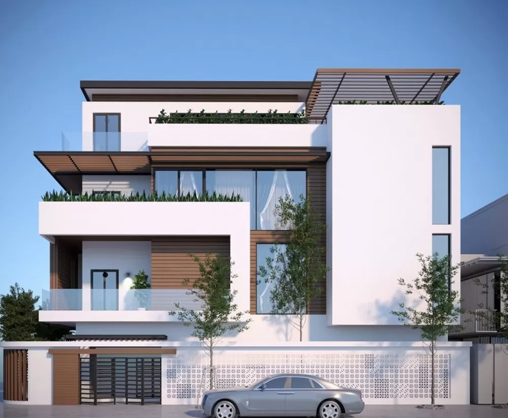 Nhà 3 tầng hiện đại thu hút ánh nhìn từ người đối diện
