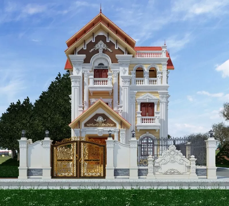 Biệt thự sân vườn tân cổ điển Pháp
