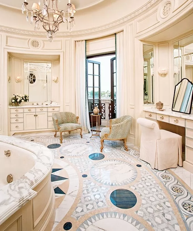Mẫu nội thất phòng tắm cổ điển phong cách Pháp