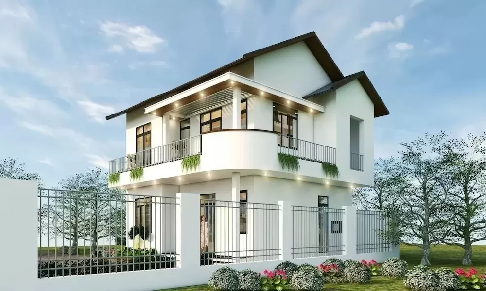 Nhà hiện đại thiết kế đơn giản có chi phí tiết kiệm