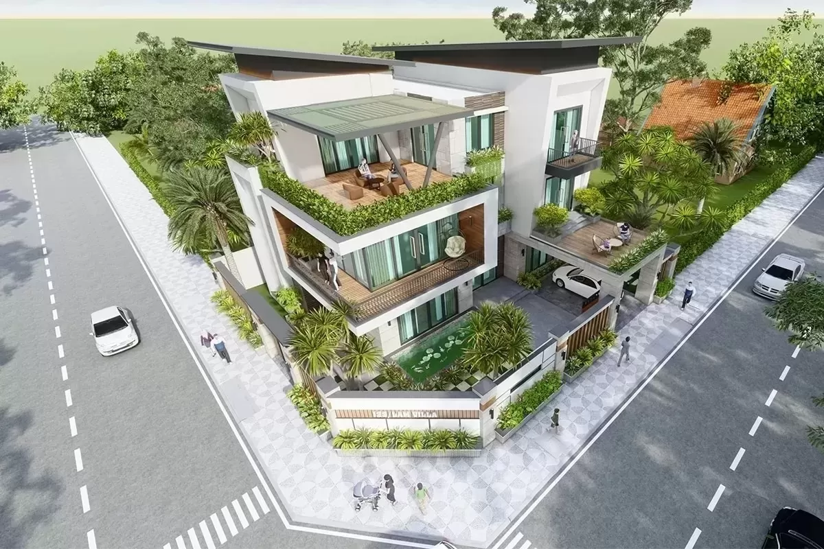 Biệt thự 3 tầng 2 mặt tiền diện tích 160m