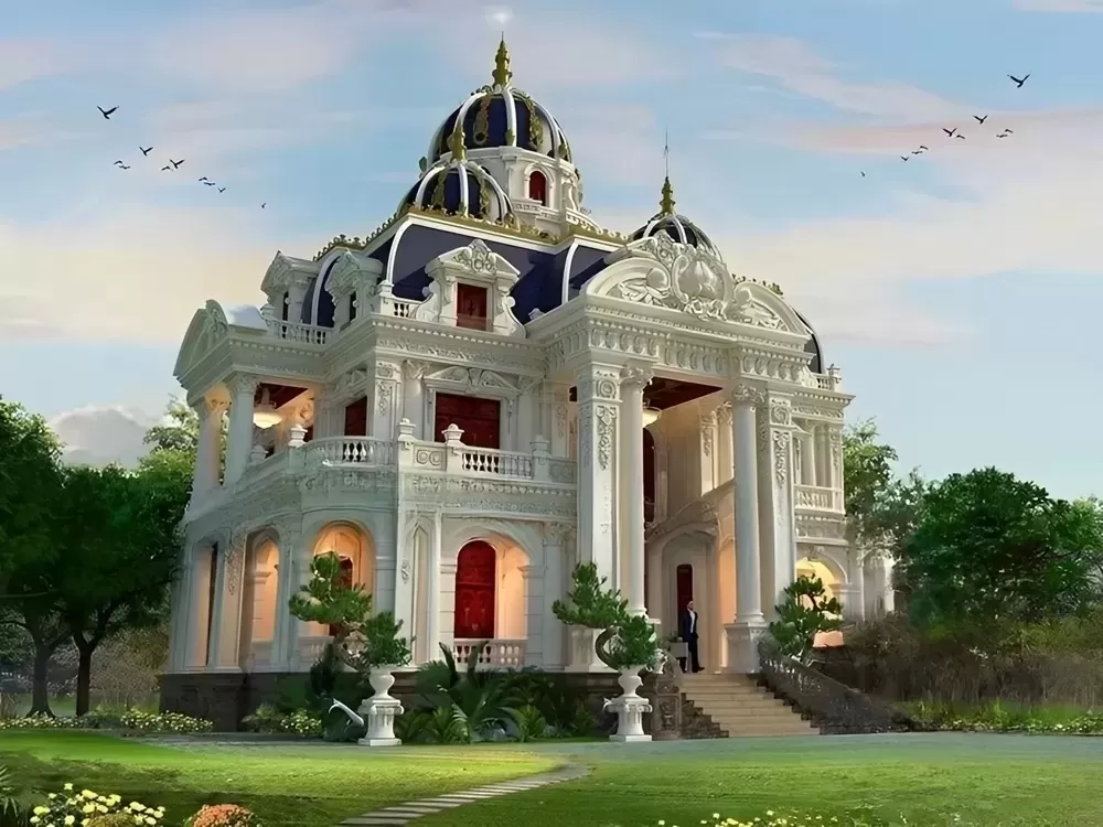 Ngây ngất căn biệt thự lâu đài pháp đẹp