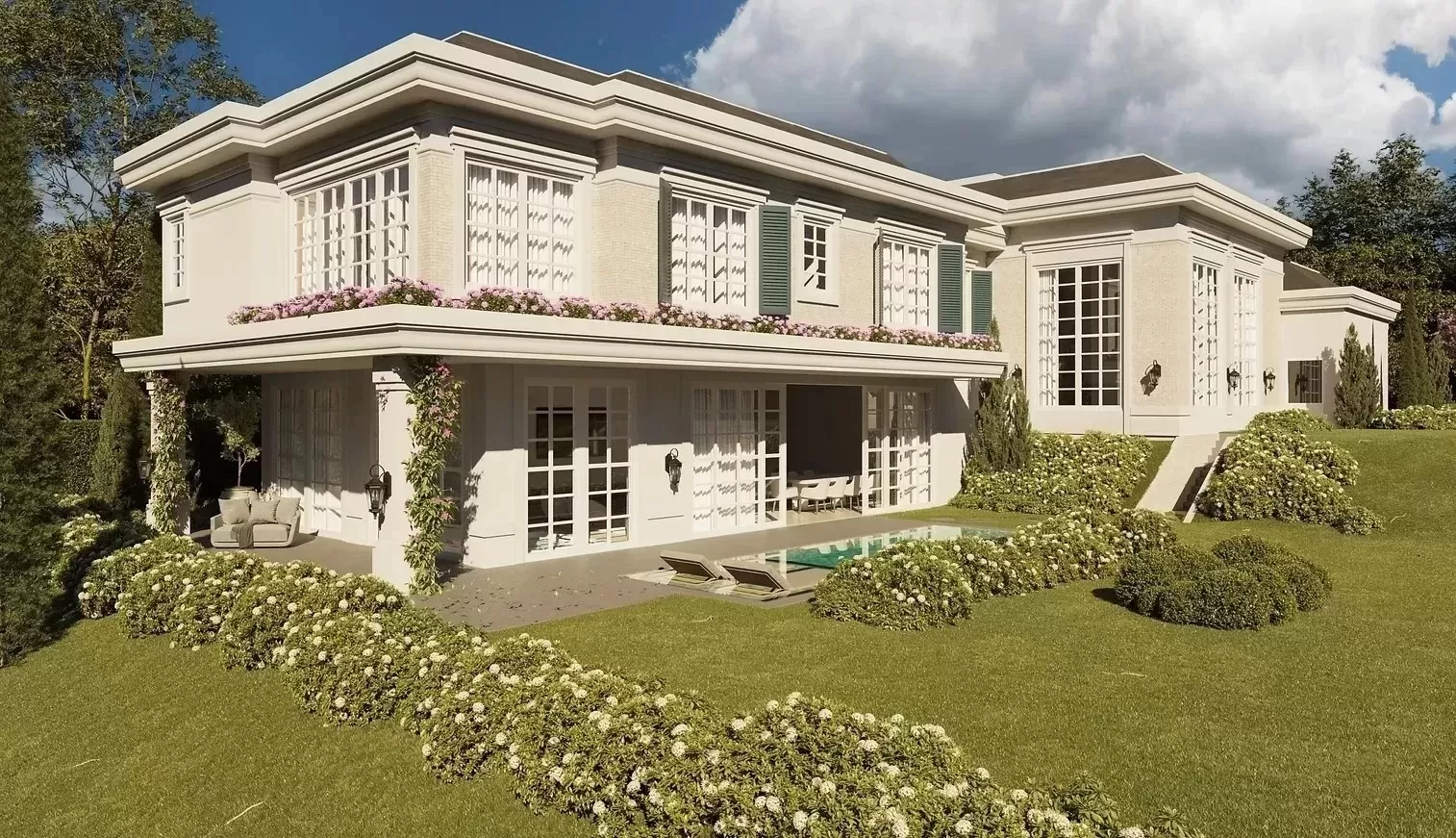 Biệt thự đẹp tân cổ điển là sự kết hợp của nét cổ xưa và kiến trúc hiện đại