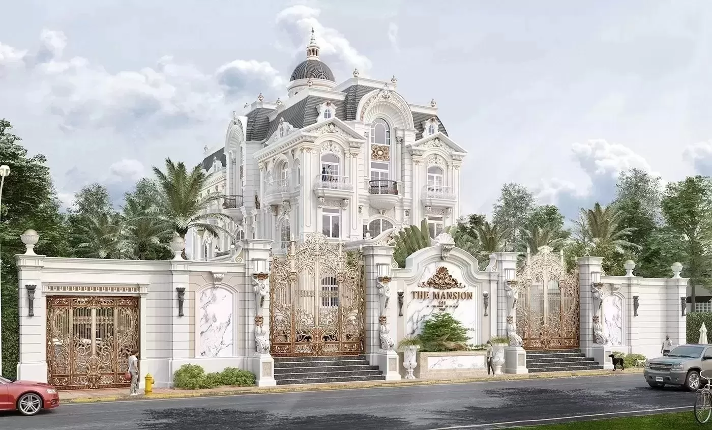 Biệt thự sang trọng kiểu mái Mansard