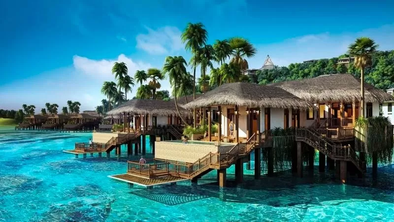 Mẫu resort mini sở hữu các bungalow trên mặt biển ấn tượng