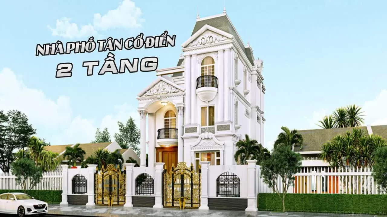 nhà phố 2 tầng tân cổ điển