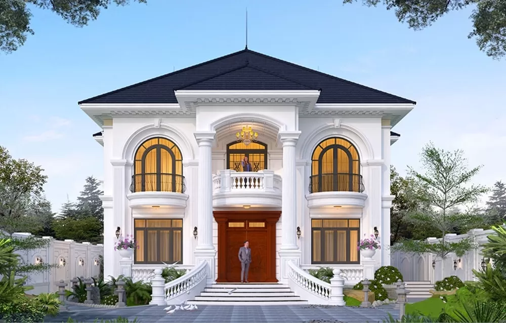 Mẫu nhà kết hợp giữa vẻ đẹp truyền thống của Nhật Bản và sự tinh tế, sang trọng của phong cách cổ điển Châu Âu