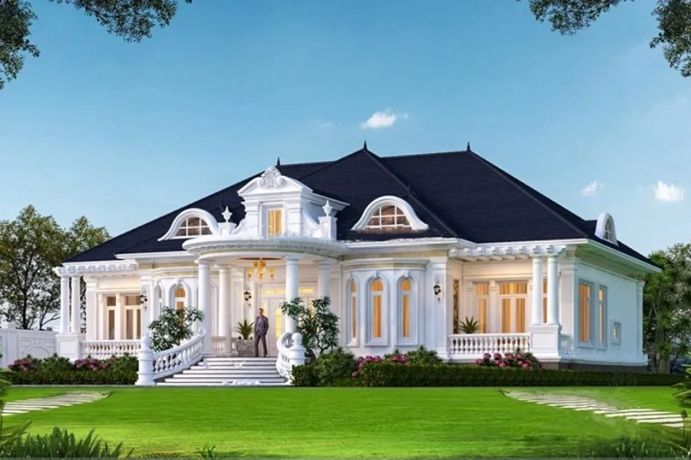 Lâu đài 1 tầng tân cổ điển 500m2