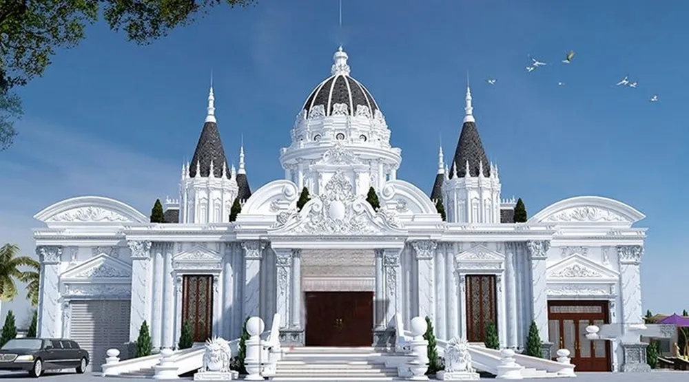 Lâu đài 1 tầng tân cổ điển 4 phòng ngủ