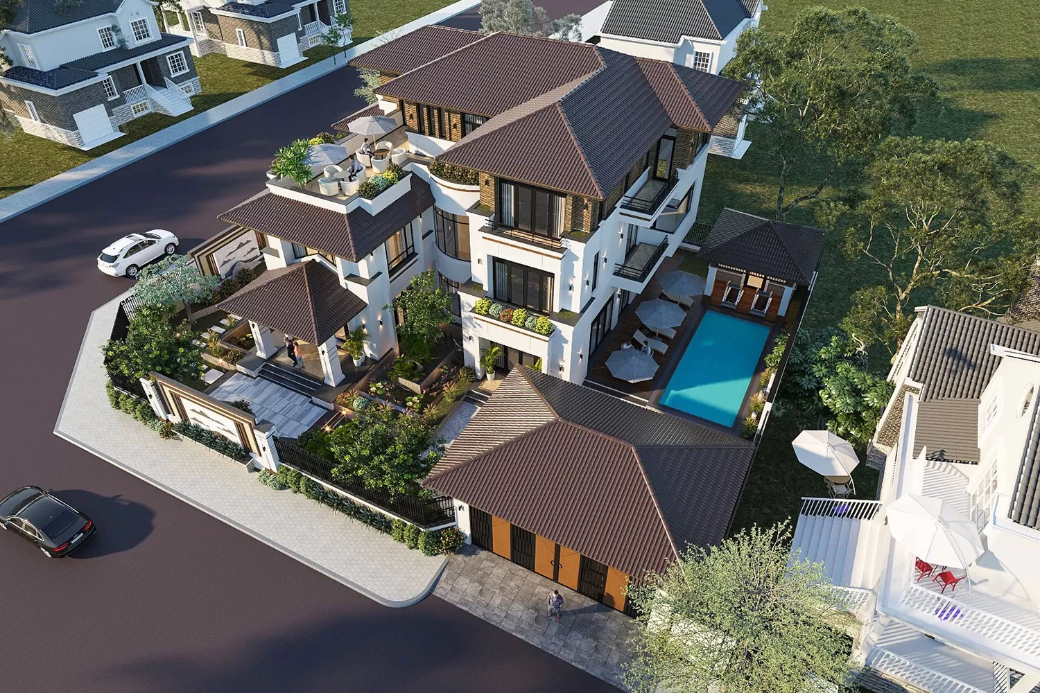 Nhà mái nhật 2 mặt tiền là gì?