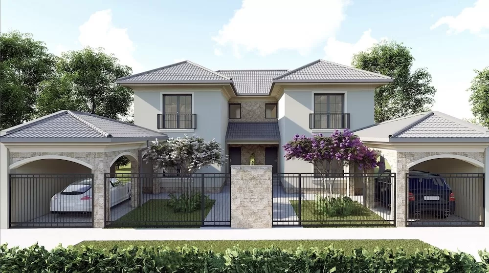 Nhà chữ U mái nhật 4 phòng ngủ hiện đại