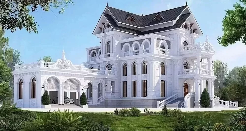Biệt thự vườn mái thái 3 tầng có gara