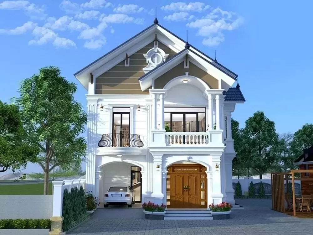 Mẫu biệt thự tân cổ điển mái thái