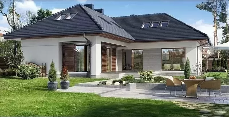 Nhà vườn 1 tầng 8x12m mái thái