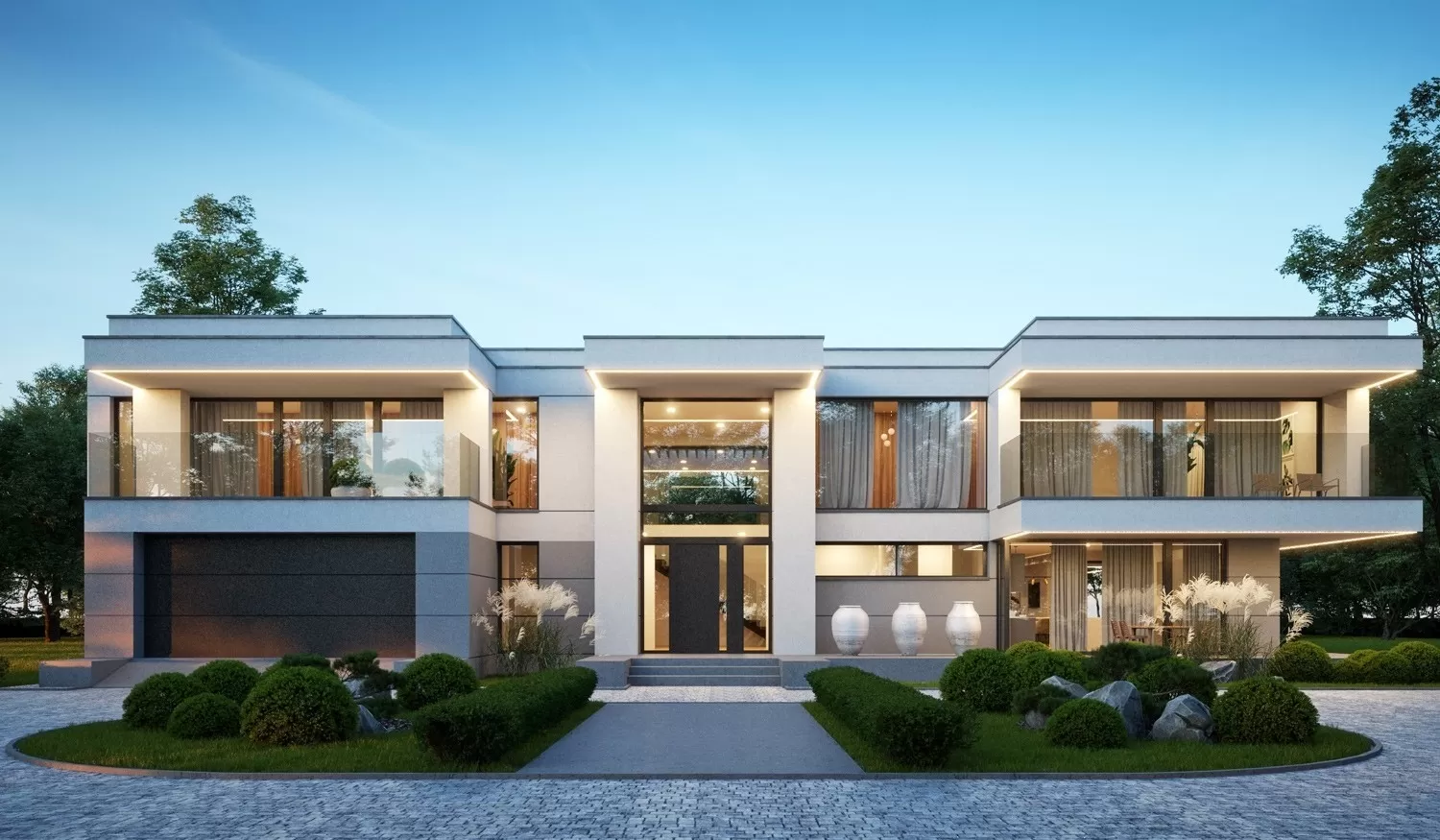 Nhà chữ U dễ dàng bố trí mặt bằng công năng