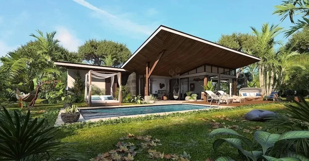 Thiết kế nhà 1 tầng miệt vườn 3 phòng ngủ 90m2