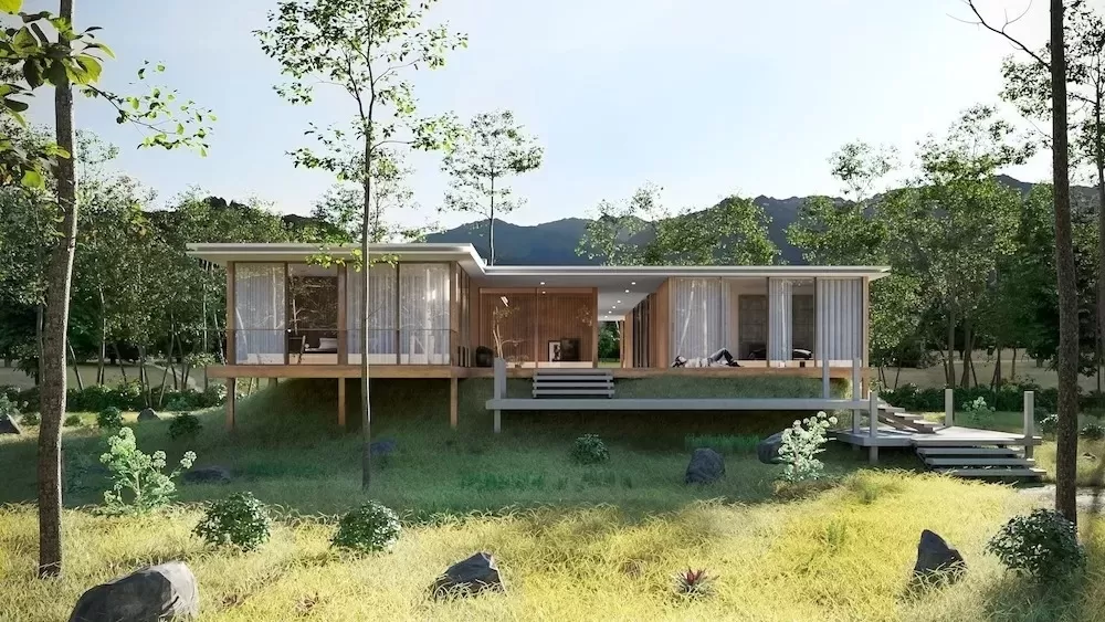 Biệt thự đồi 90m2 1 tầng phong cách tối giản hiện đại