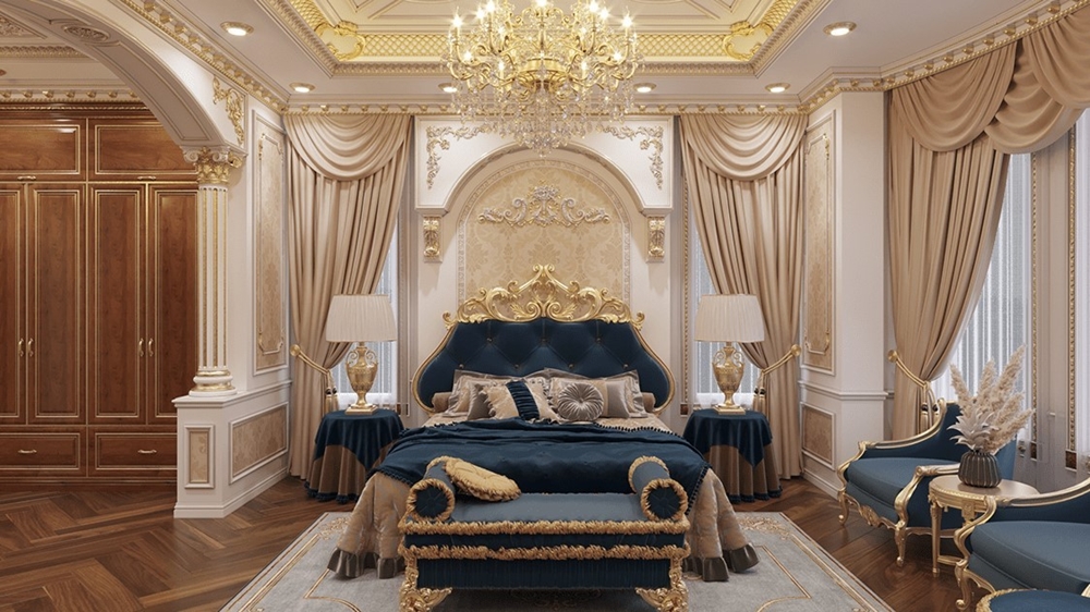 Phòng ngủ cổ điển phong cách Hoàng Gia