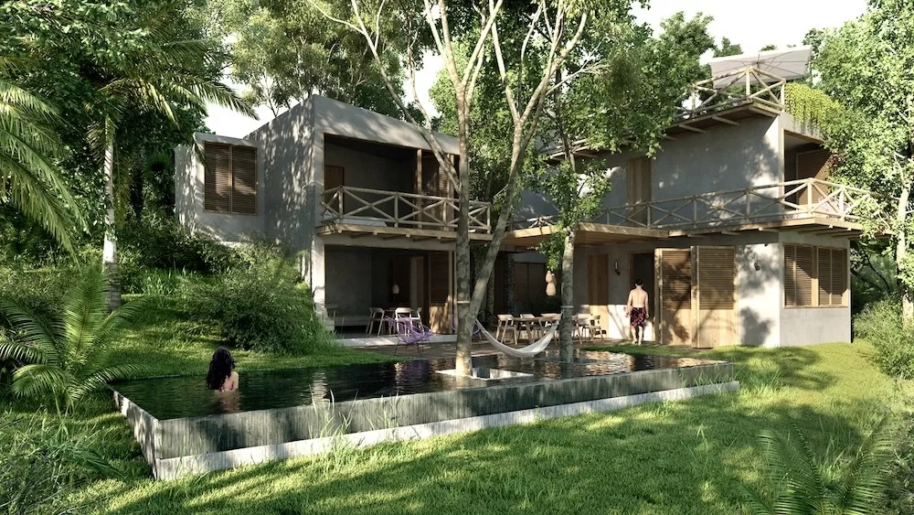 Mẫu nhà vườn mini đẹp 2 tầng 100m2