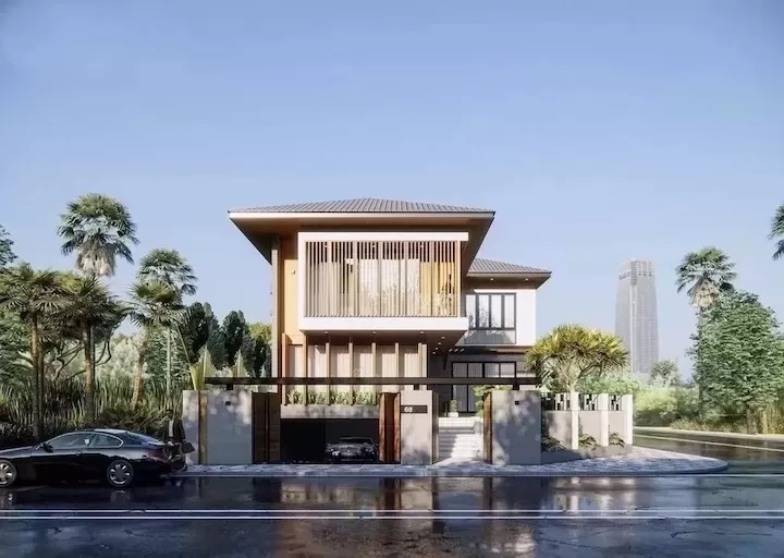 Báo giá xây nhà 2 tầng kiểu mái thái theo mét vuông