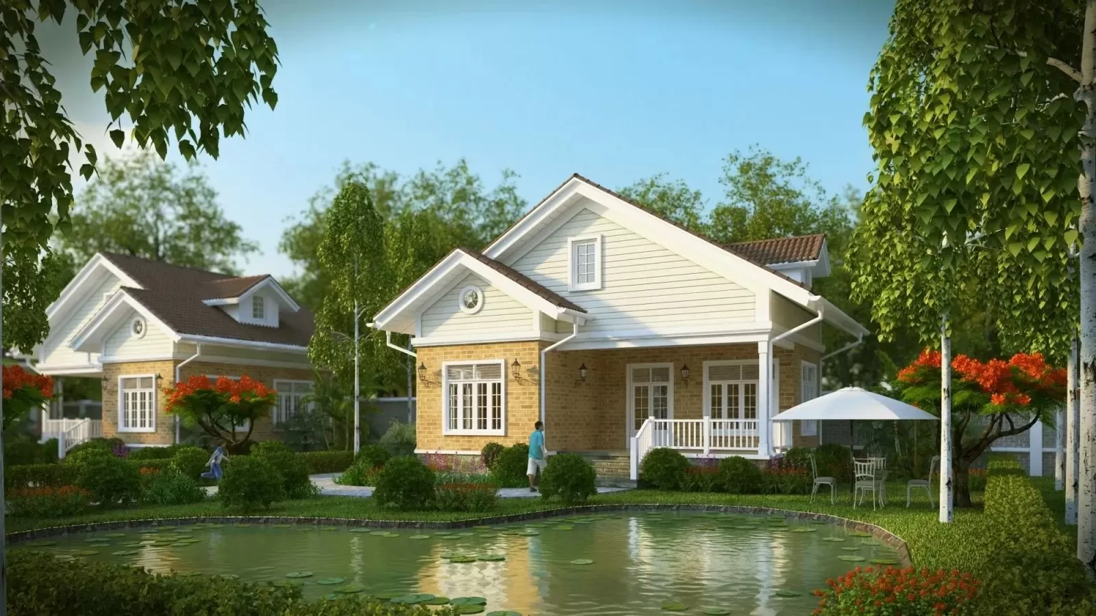Mẫu nhà vườn cấp 4 tối giản
