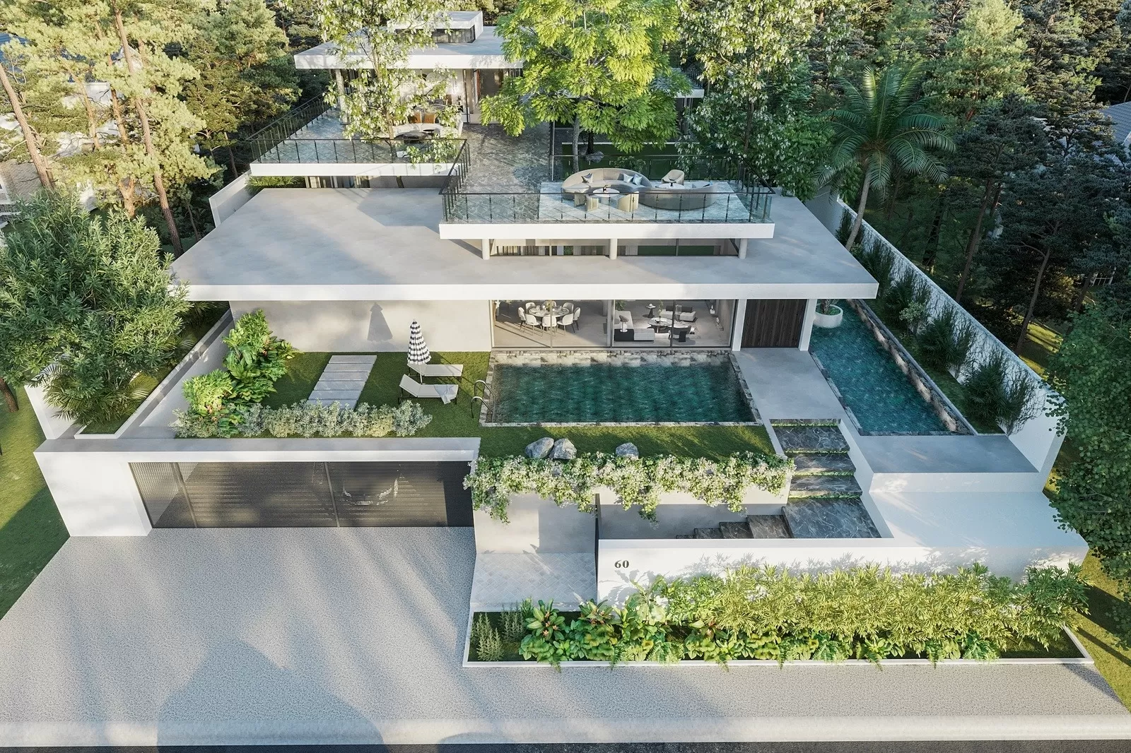 Biệt thự sân vườn hiện đại có hồ bơi